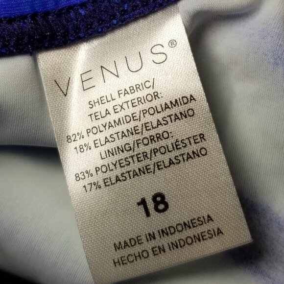 Venus Tankini Swim Top Blue Teal Womens Plus Size 18W Retro Summer Beach NWOT - Picture 6 of 6